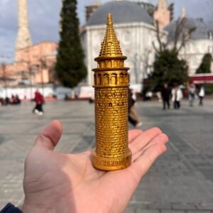 Galata Tower Miniature – Golden Istanbul Landmark Souvenir