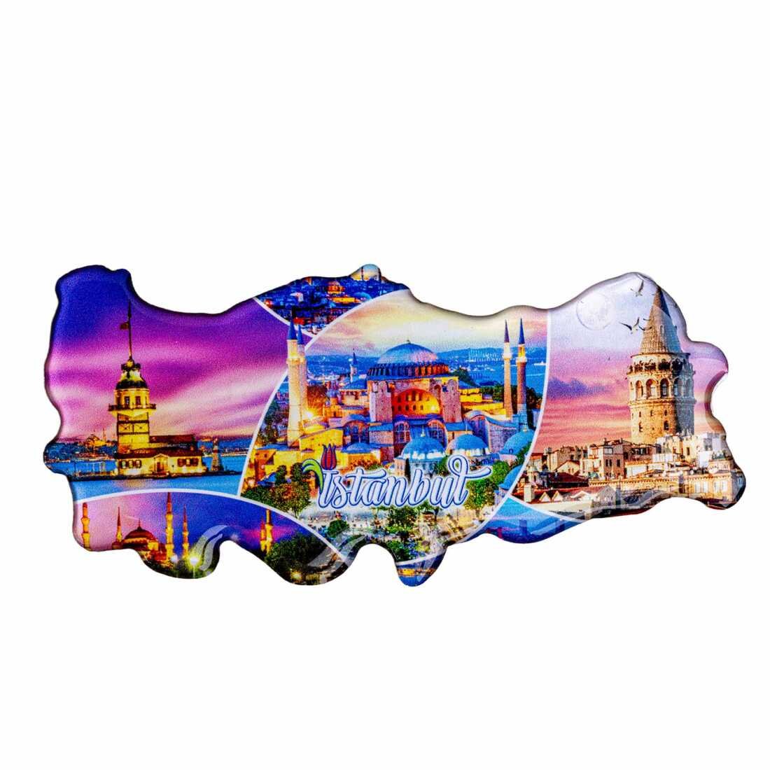 Istanbul Themed Türkiye Map Magnet MGT105-IST-01